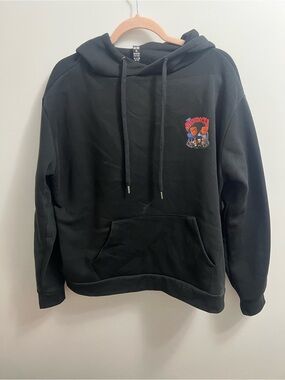 Black Graphic Pullover Hoodie - New With Tags